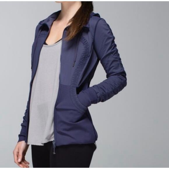Lululemon Dance Studio Jacket III Cadet Blue (First Release) Reversible Sz 6 - Picture 4 of 8